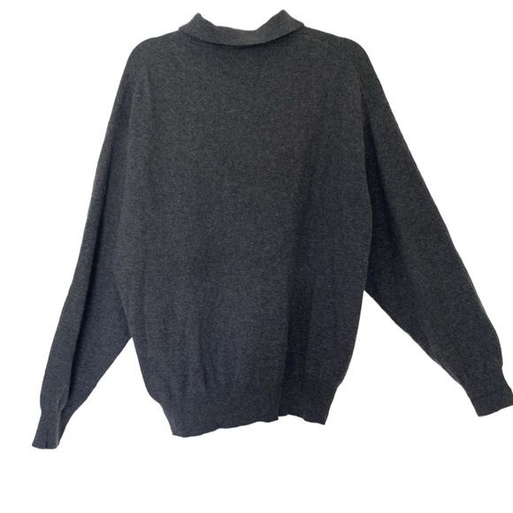 Men’s 100%  2 Ply Gray Cashmere Outer Banks Sweater Size Large - Picture 2 of 4